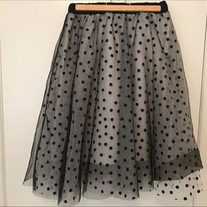 Polka dot tulle skirt